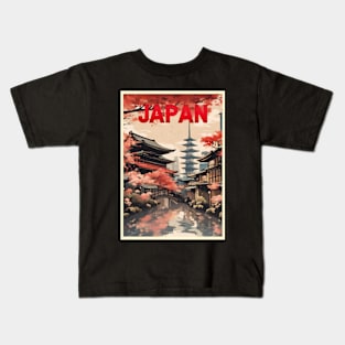 japan tokyo vintage travel tourism 10 Kids T-Shirt